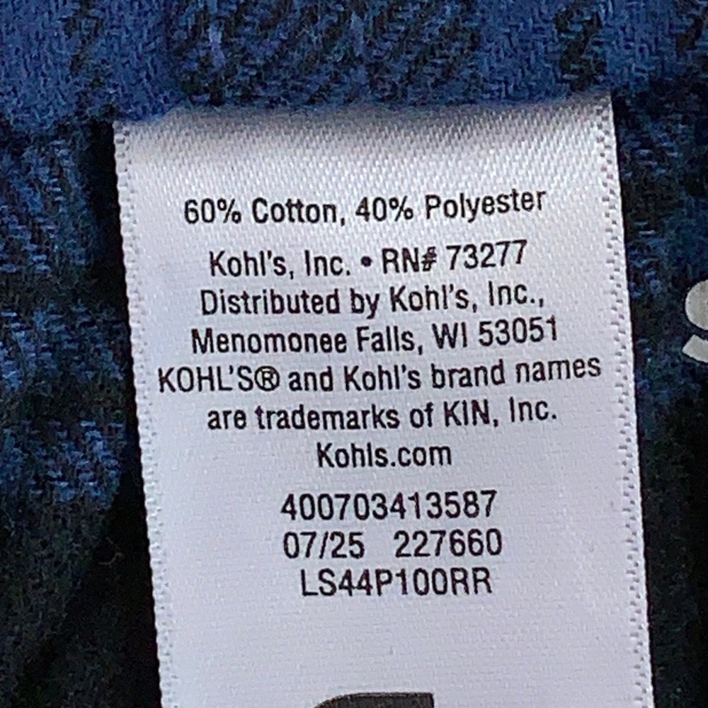 Sonoma Mens Large Blue Plaid The Essential Flannel Pajama Pants NWT - Picture 3 of 10